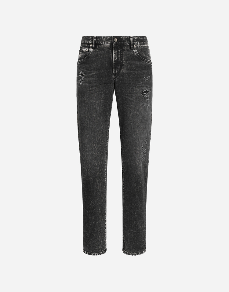 标牌弹力棉质修身款牛仔裤