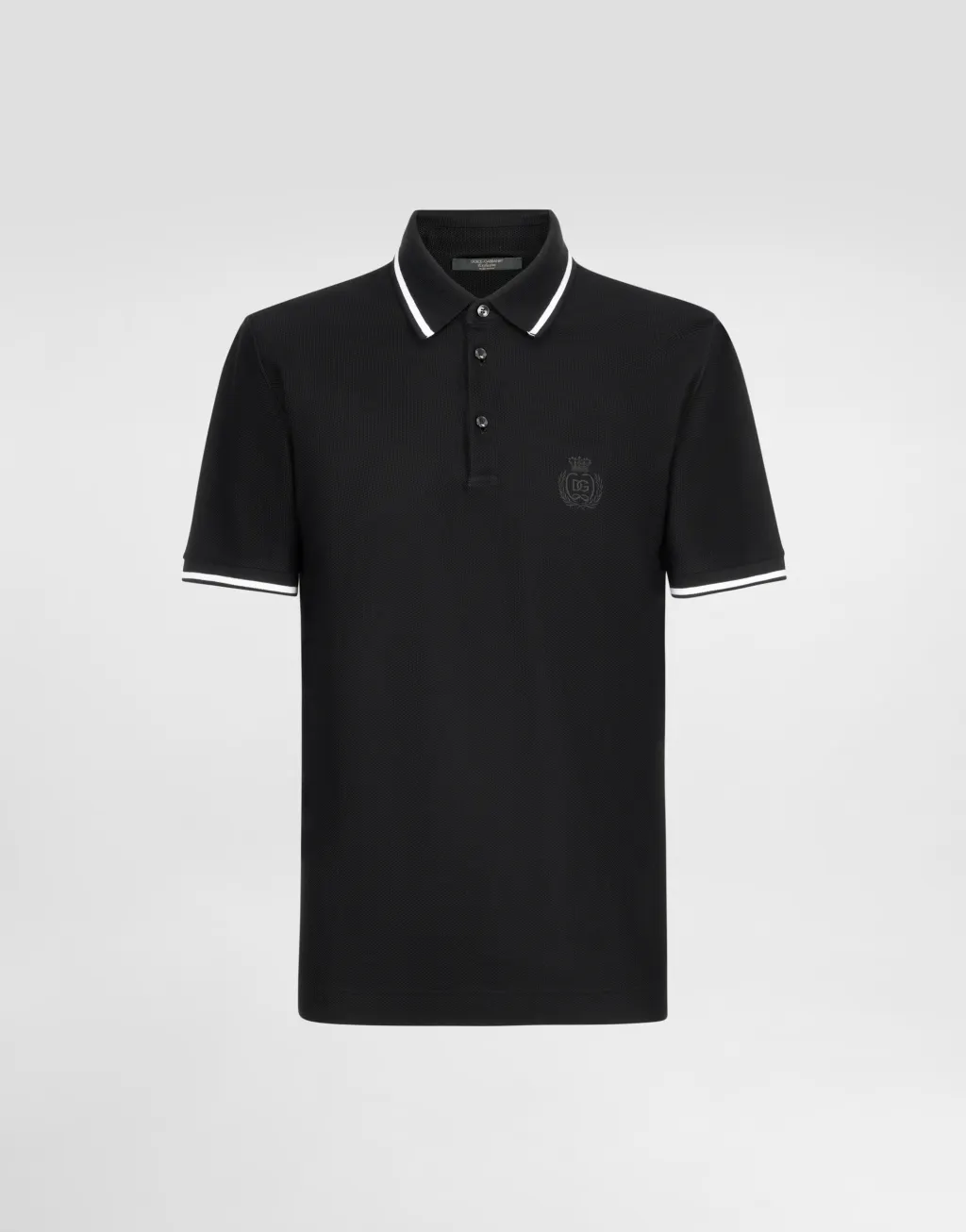 印花珠地 Polo 衫