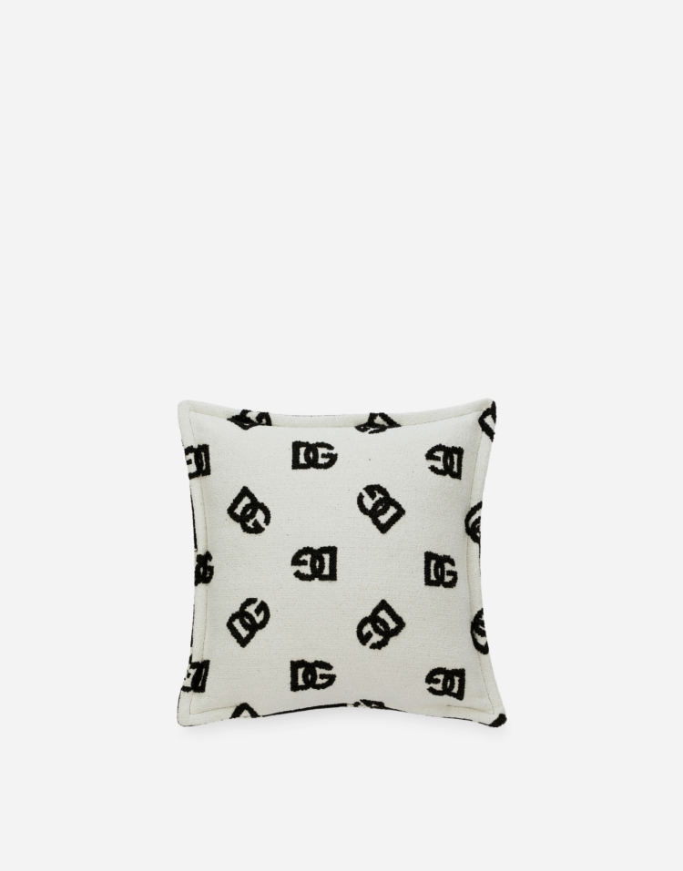 圈绒细节提花靠垫