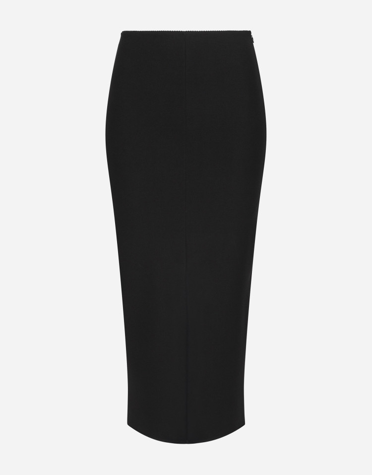 米兰平纹针织中长半裙