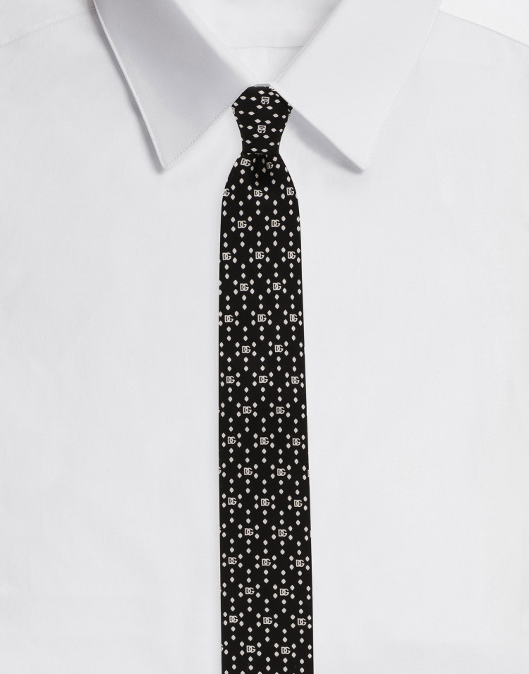 微型图案斜纹领带