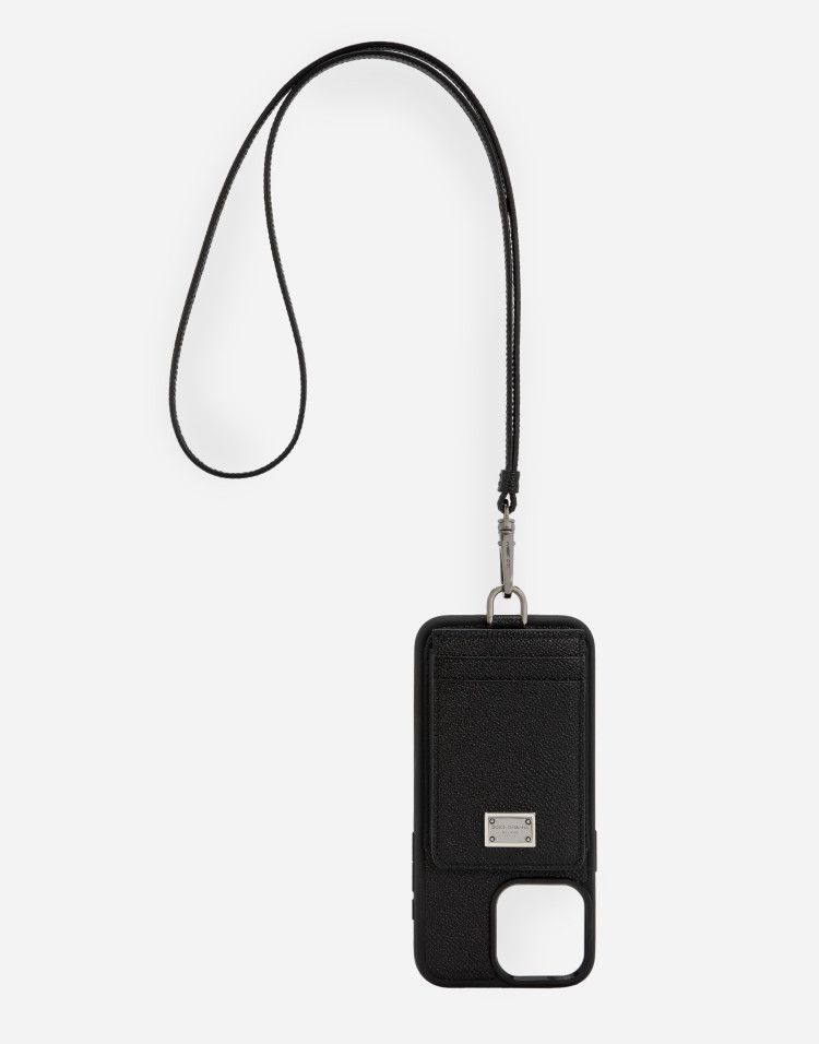 Dauphine 印花牛皮革 iPhone 15 Pro max 手机保护套