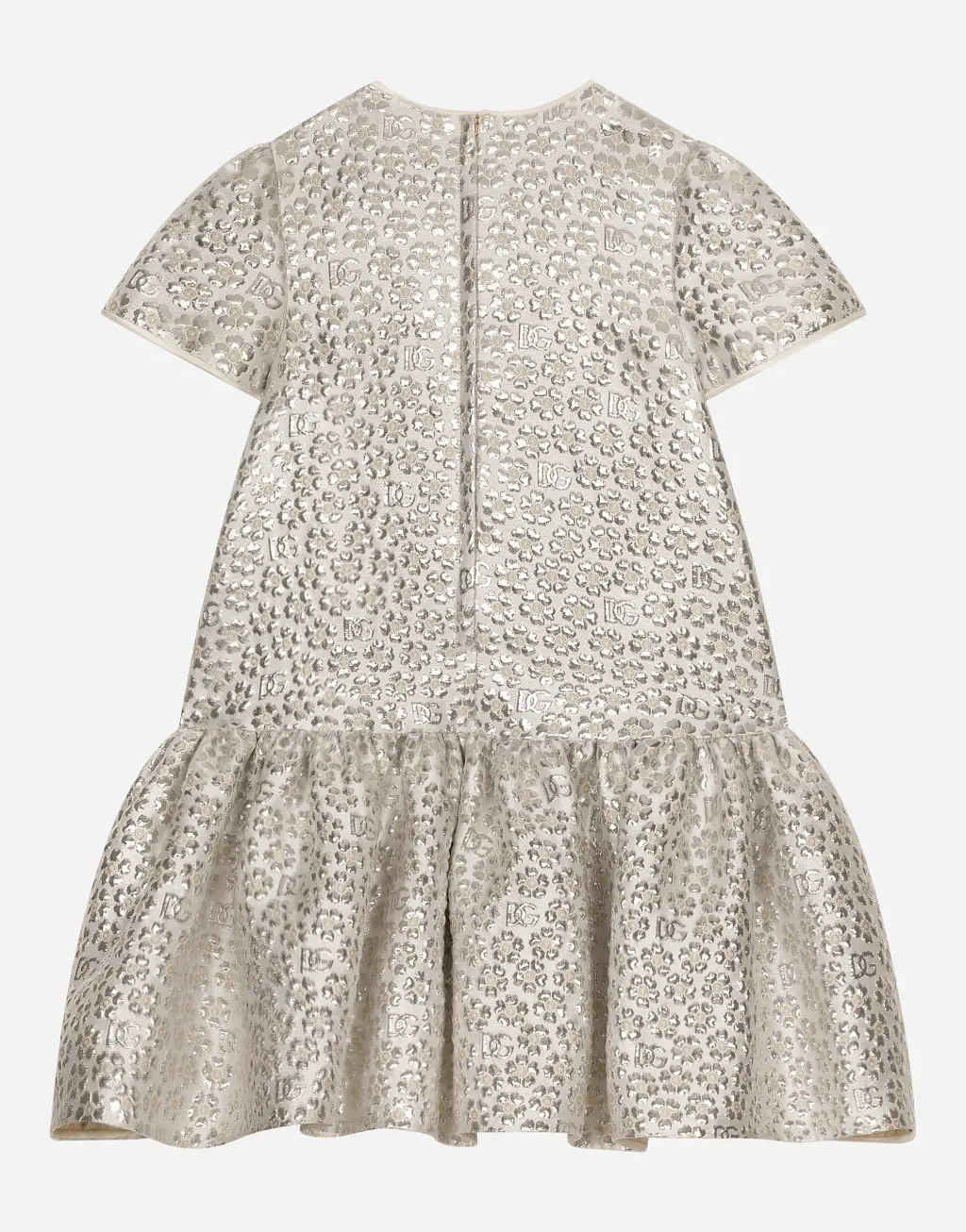 DG 徽标锦缎提花连衣裙