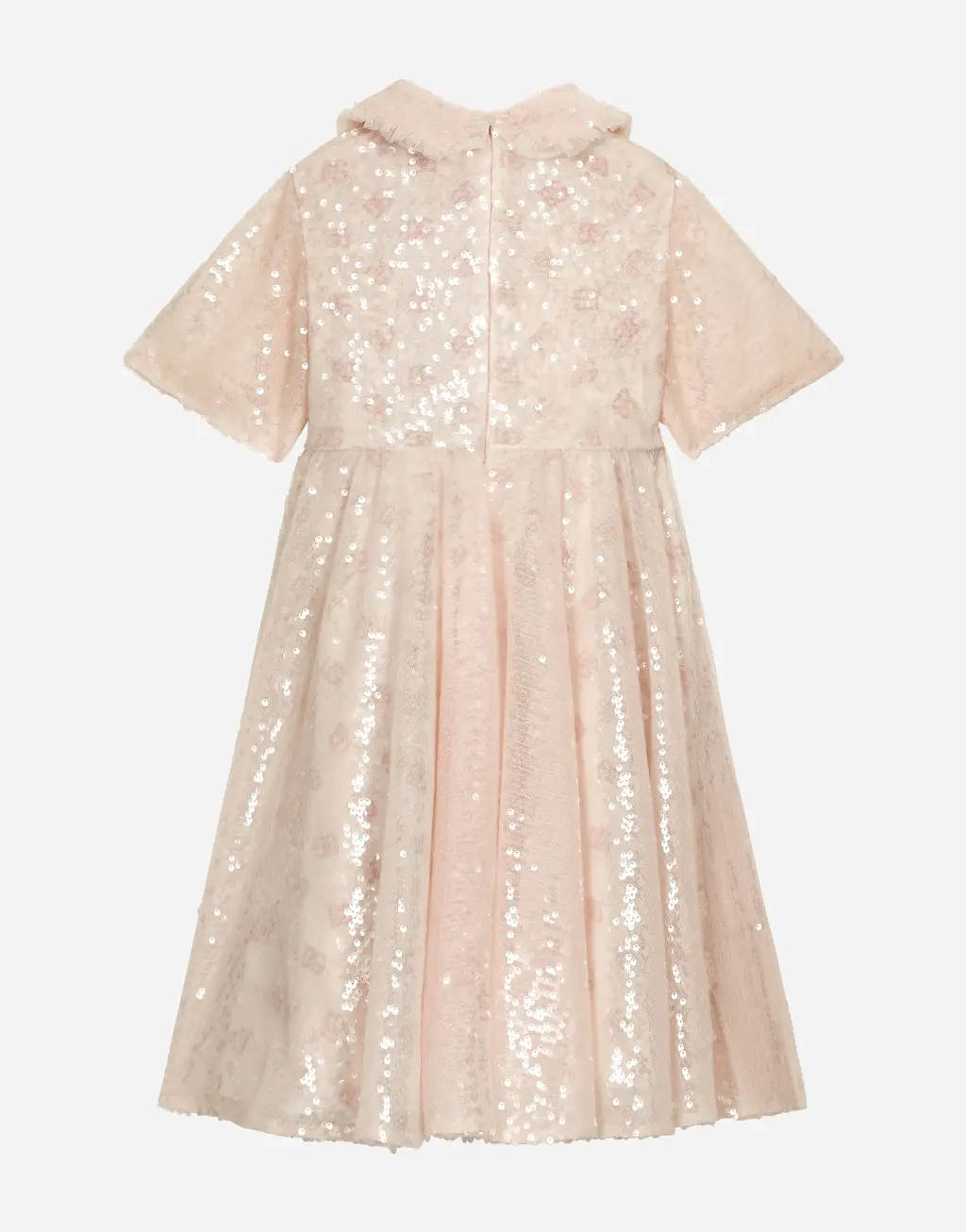 徽标纽扣亮片连衣裙