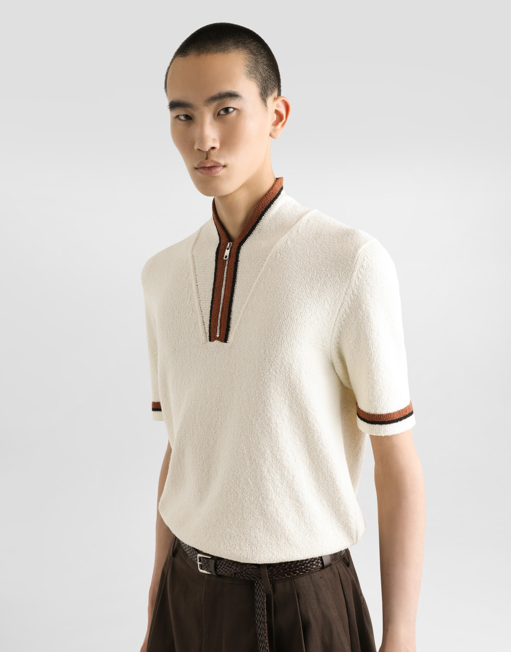 明星同款嵌花棉质短袖 Polo 衫4