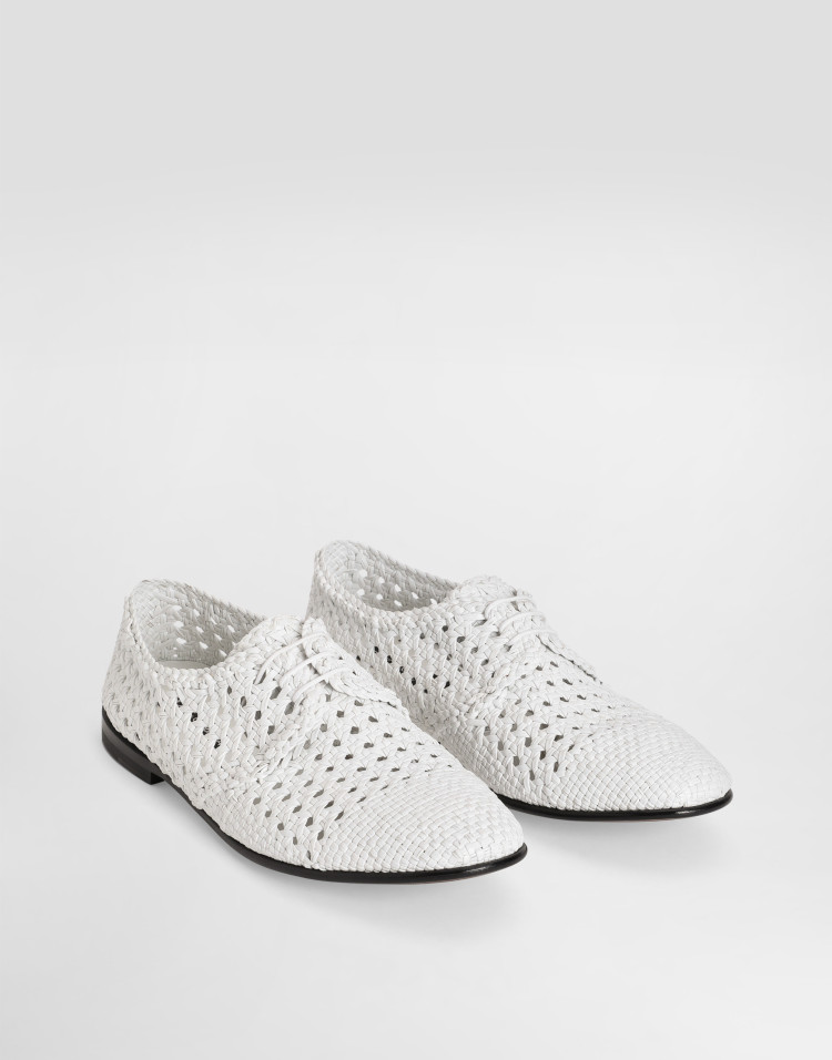 编织皮革德比鞋