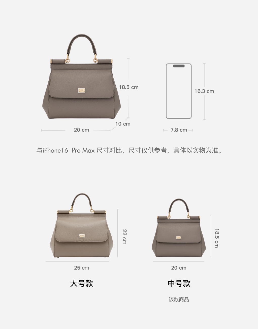 SICILY 中号 DAUPHINE 皮革手袋10