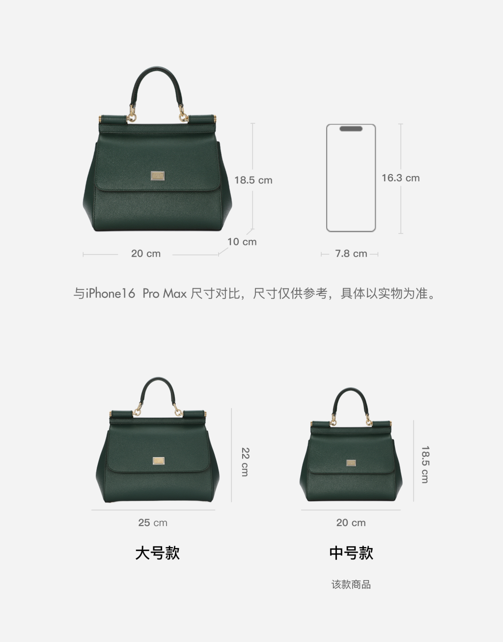 SICILY 中号 DAUPHINE 皮革手袋10