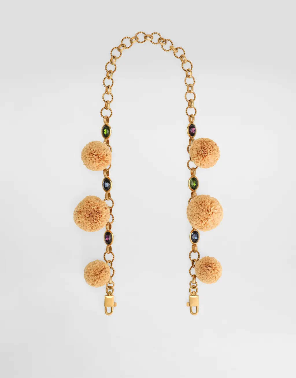 宝石装饰金属肩带