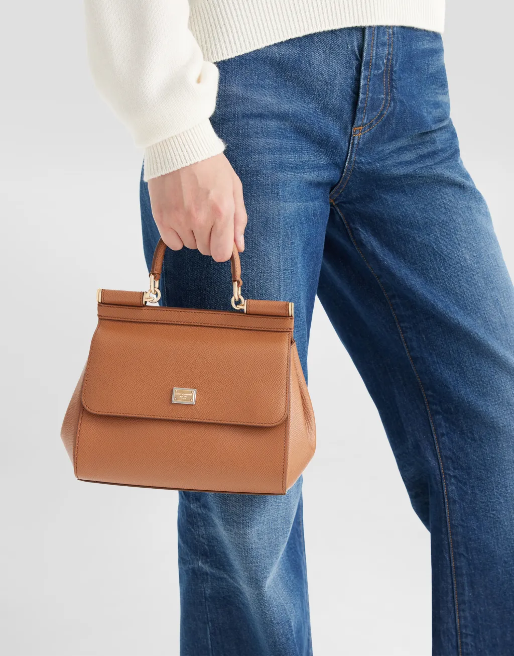 SICILY 中号 DAUPHINE 皮革手袋