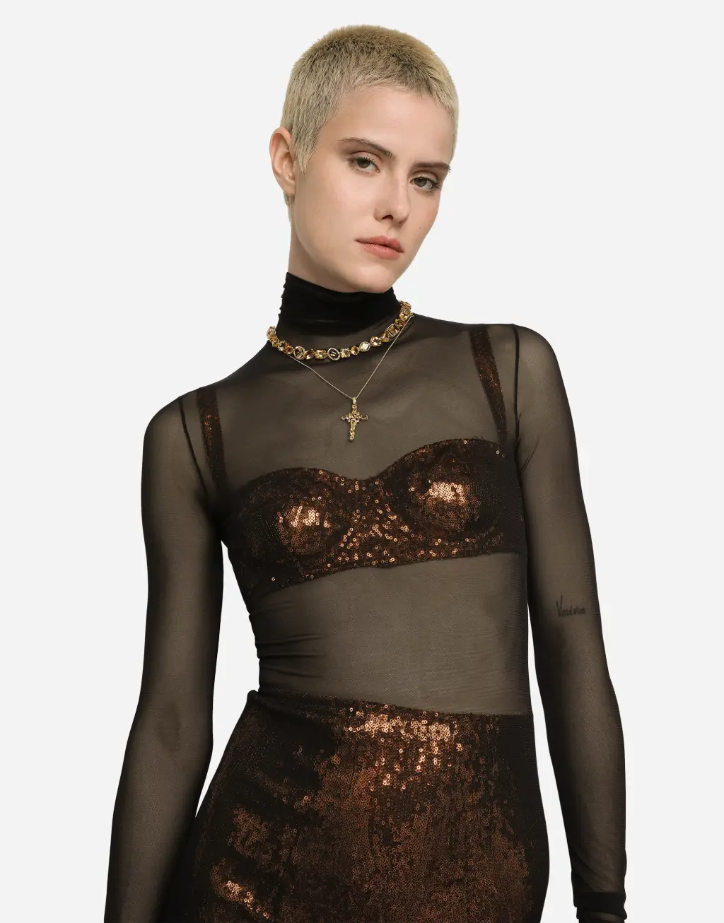 Rainbow Monocolore 系列 黄晶18K黄金项链