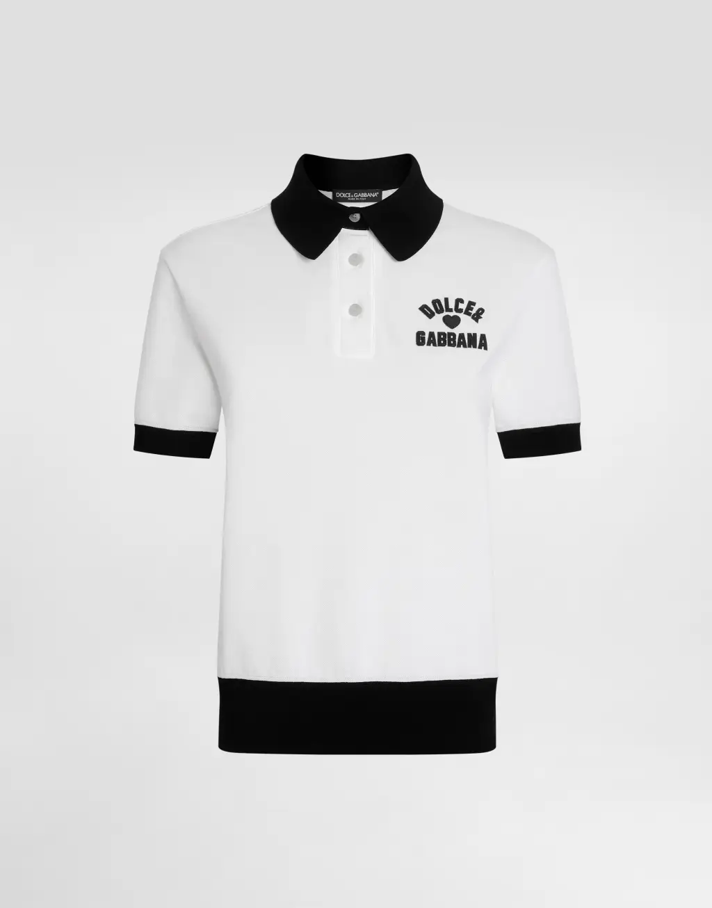 文字拼饰珠地 Polo 衫