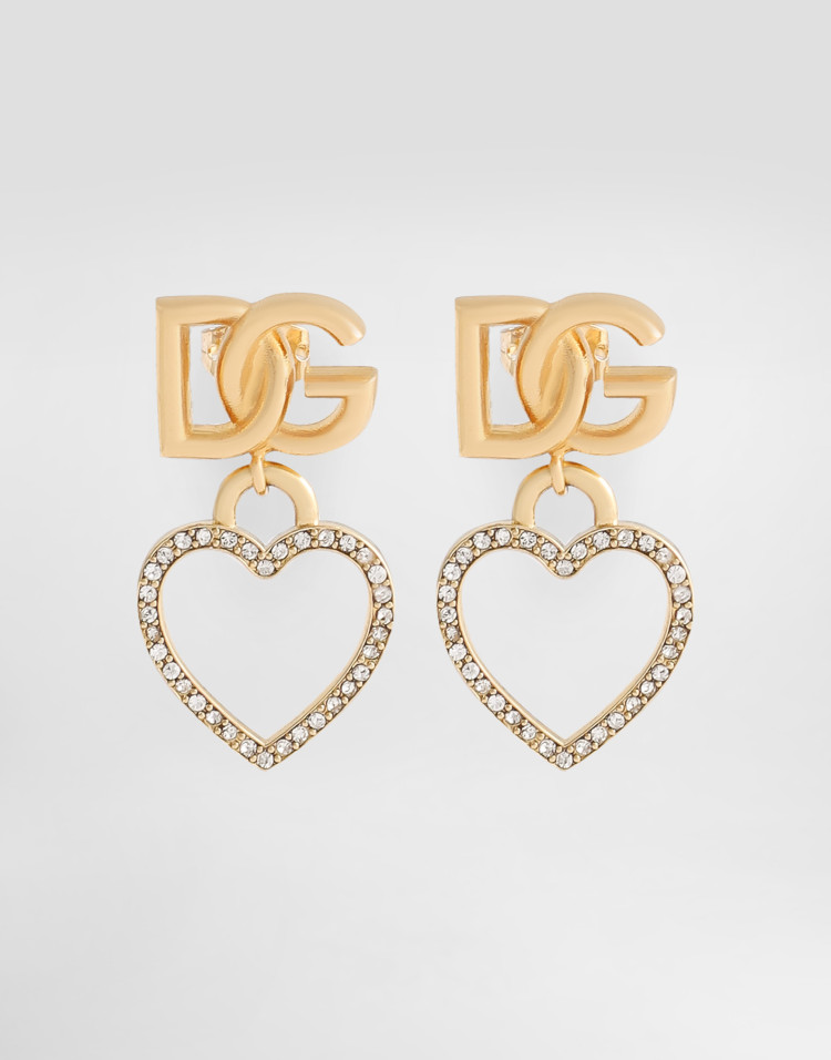 DG 徽标与爱心耳钉