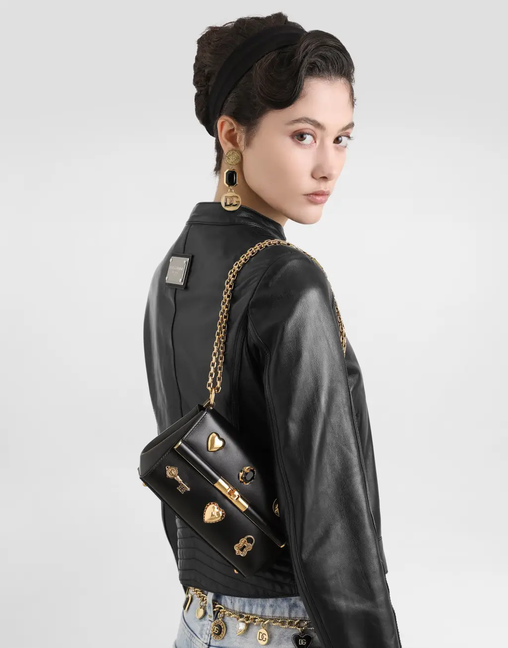 City Mini Marlene 搓纹小牛皮手袋