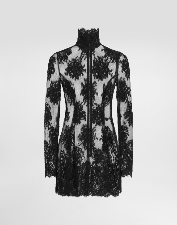 【蕾丝裙】Cordonetto 蕾丝长袖连衣裙