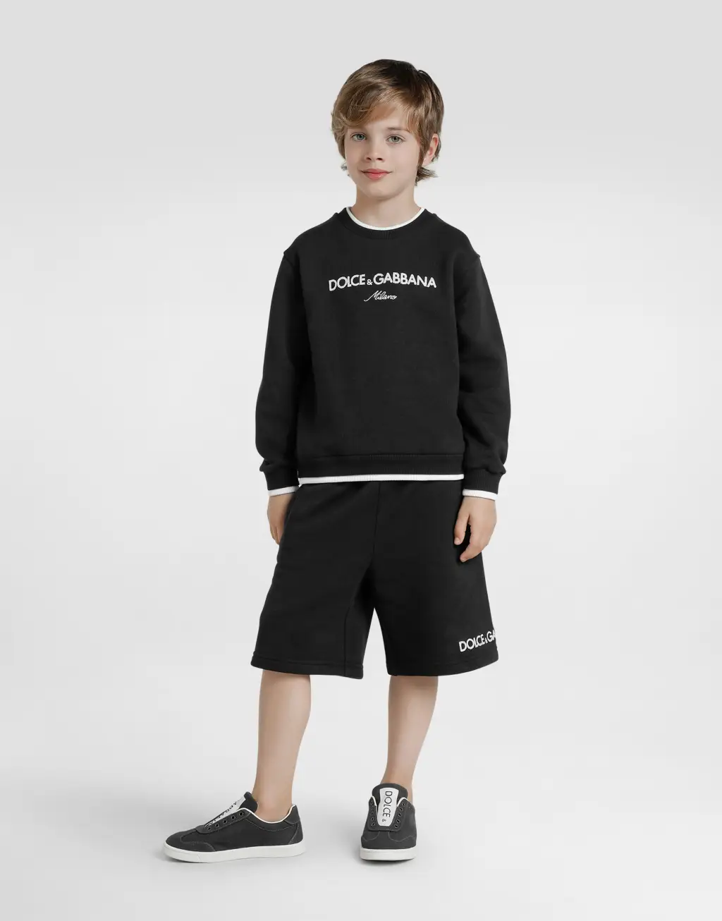 Dolce&Gabbana 刺绣抓绒百慕大短裤