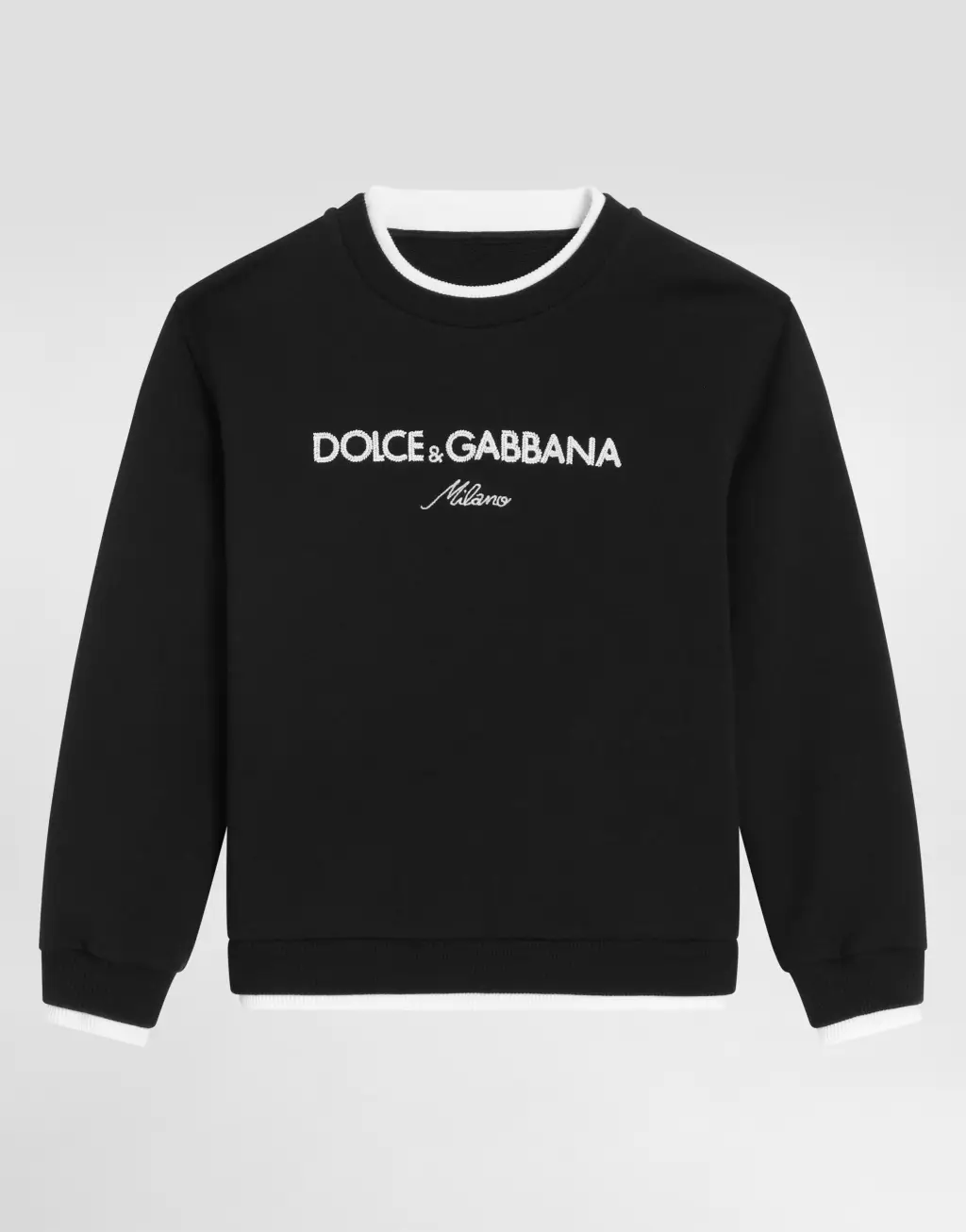 Dolce&Gabbana 刺绣抓绒圆领卫衣