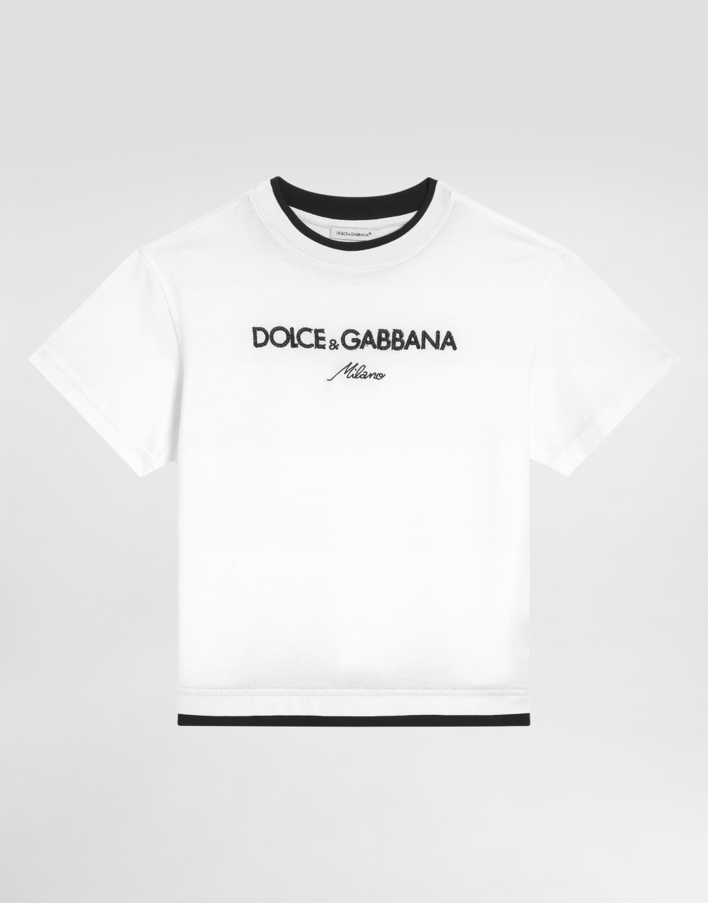 Dolce&Gabbana 刺绣平纹针织 T 恤1