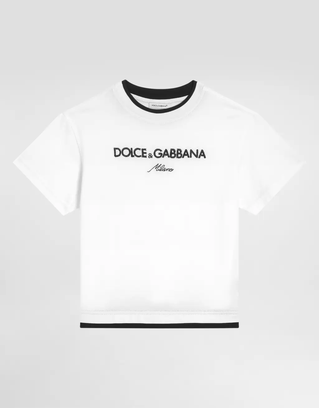 Dolce&Gabbana 刺绣平纹针织 T 恤