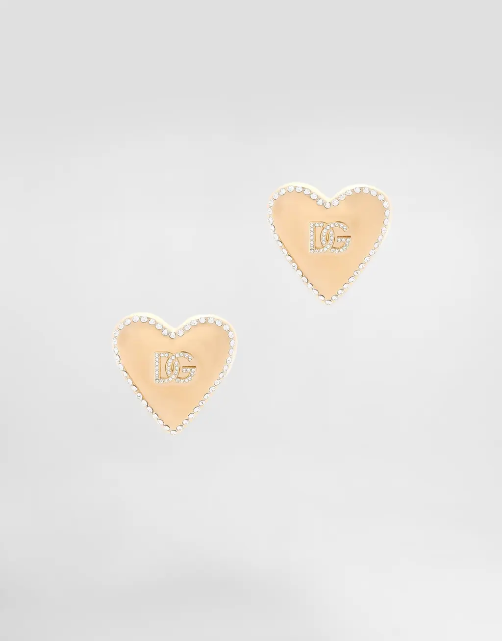 DG 徽标爱心夹扣式耳环