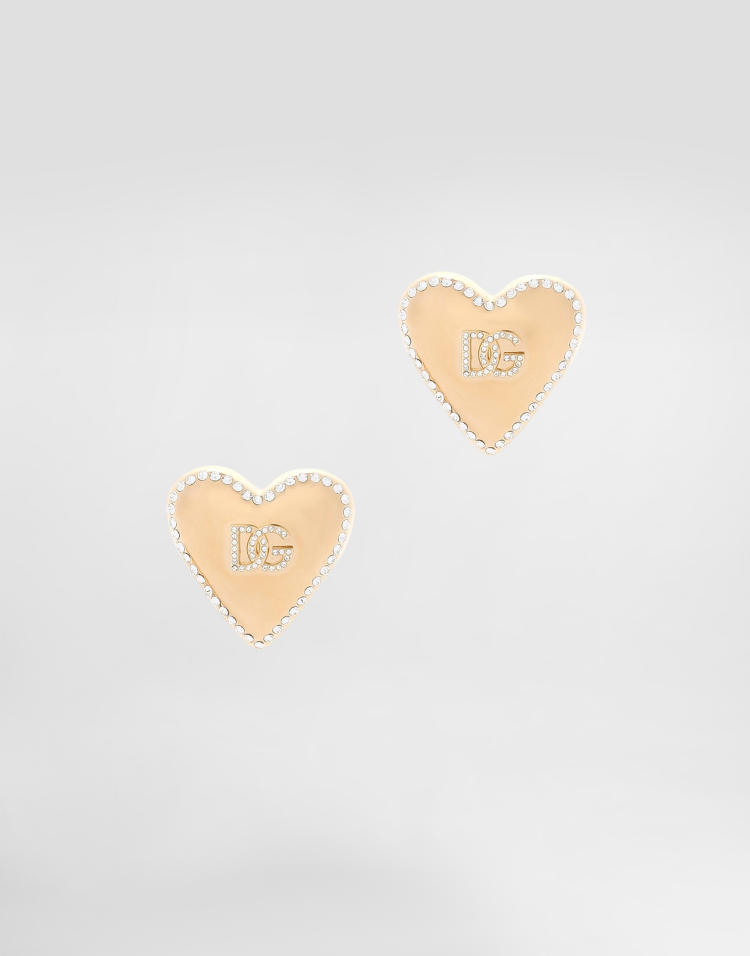 DG 徽标爱心夹扣式耳环