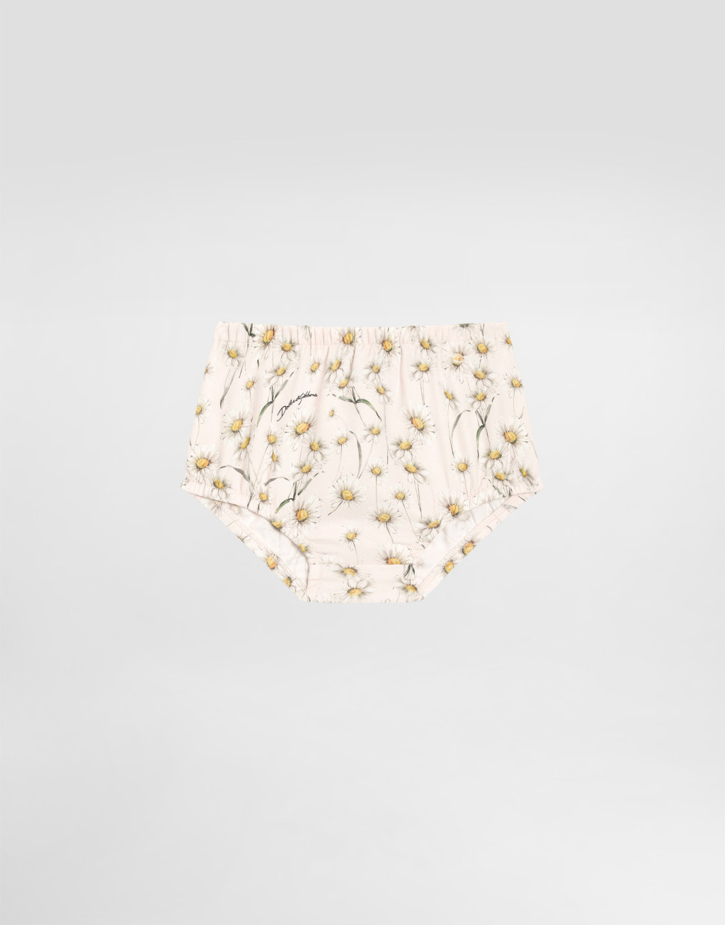 DG 徽标与花卉印花双面布连衣裙3