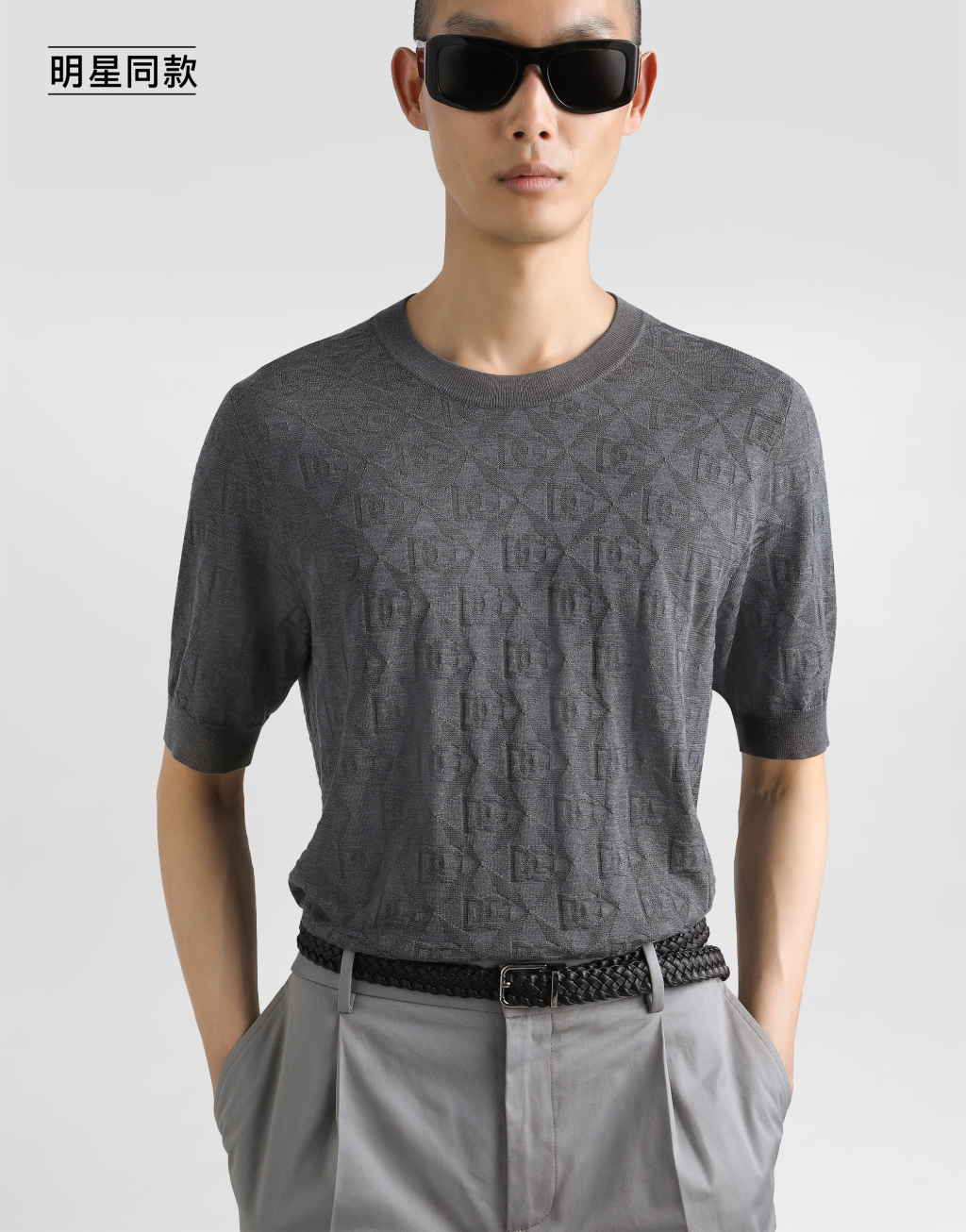 明星同款真丝圆领套衫2