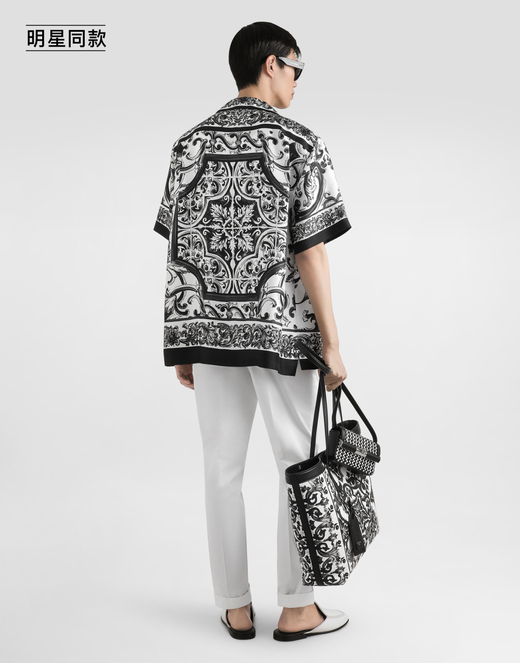 明星同款马约利卡印花真丝斜纹 Hawaii 衬衫3