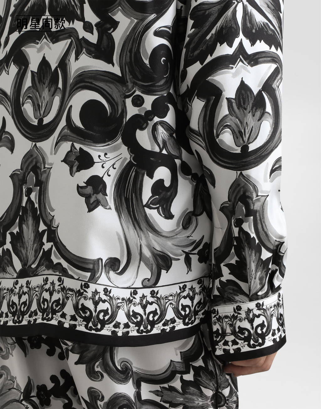 明星同款马约利卡印花斜纹 Vanity 衬衫5