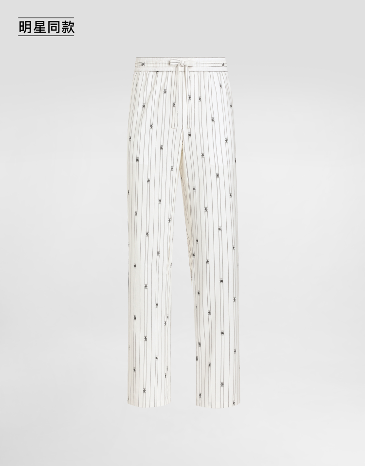 明星同款徽标长裤