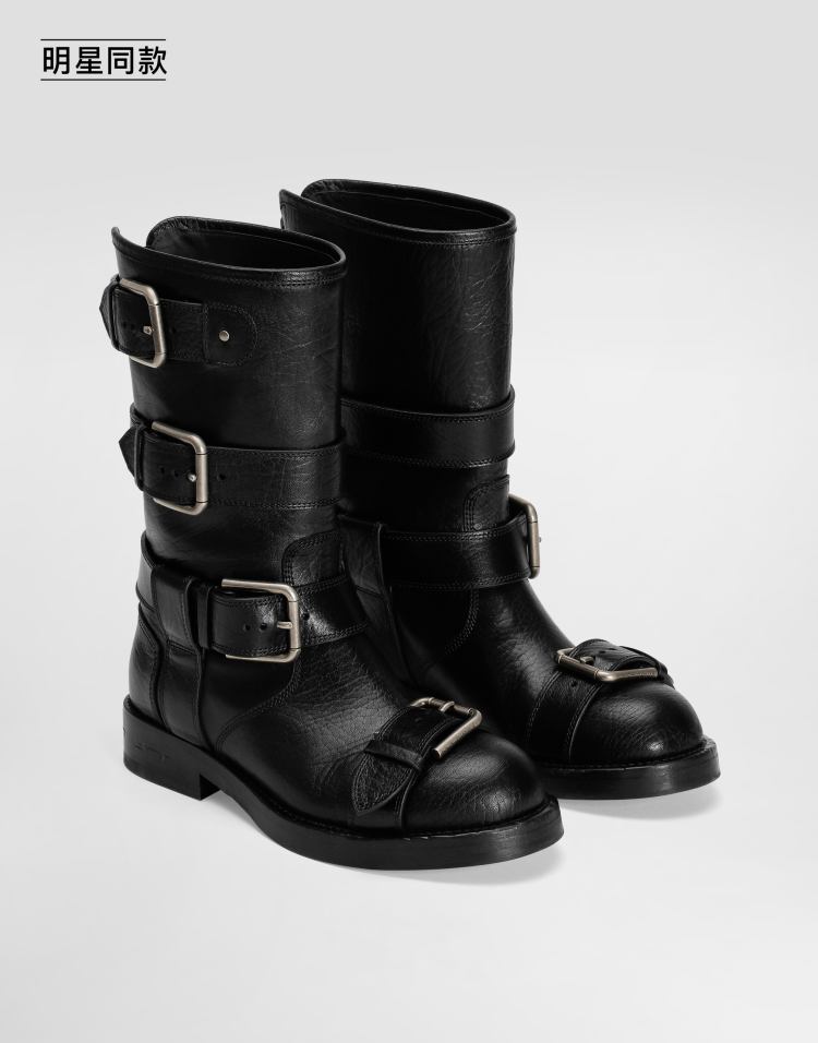 明星同款皮革短靴