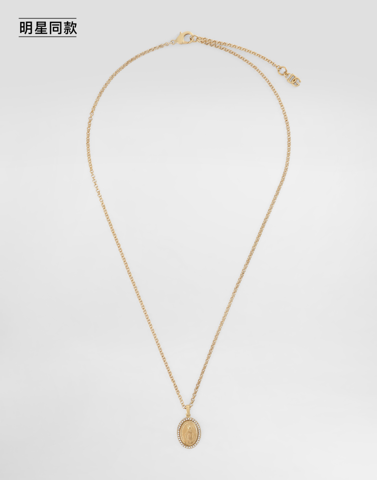 明星同款明星同款宗教图案项链