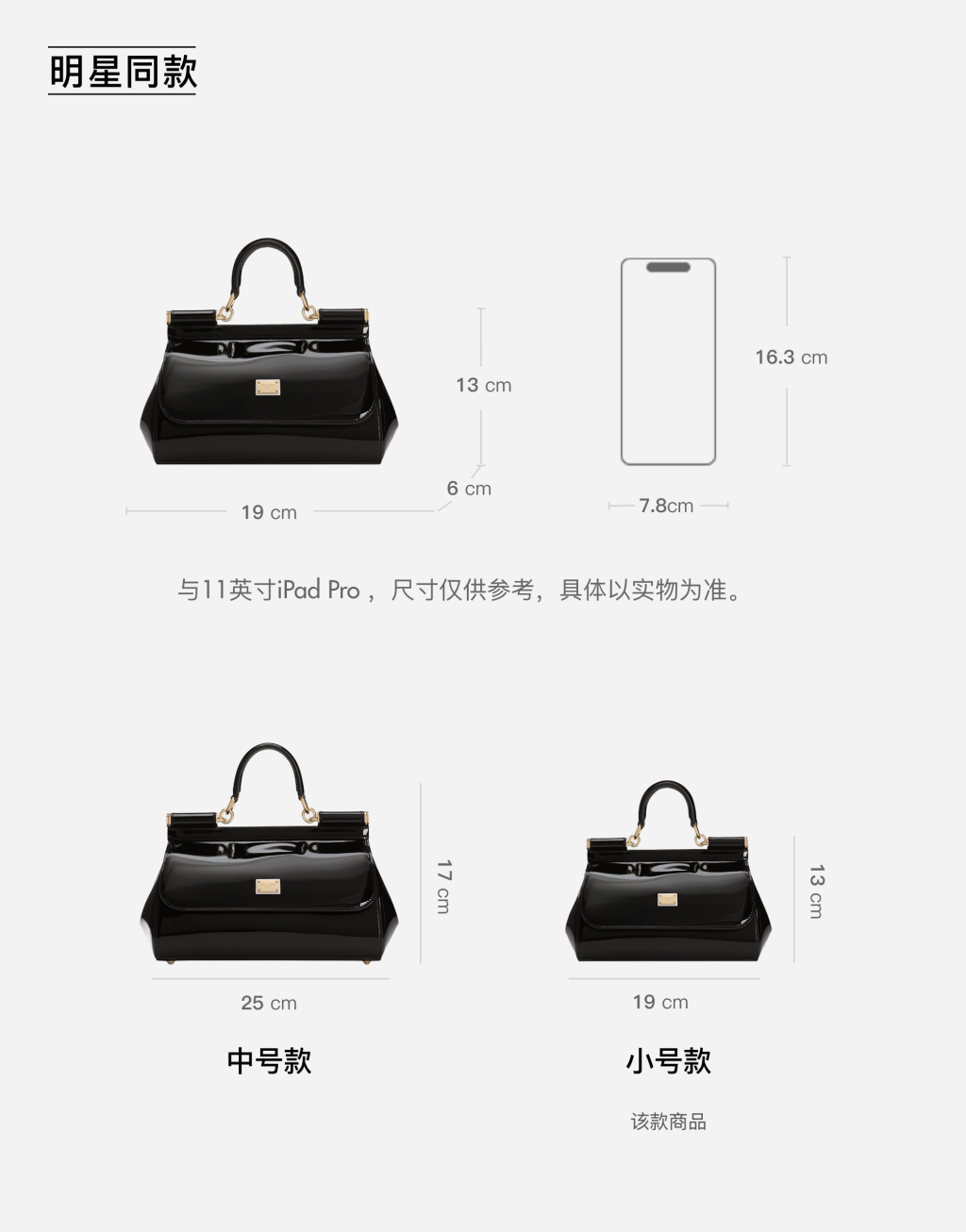 明星同款Sicily 小号亮泽牛皮革手袋8