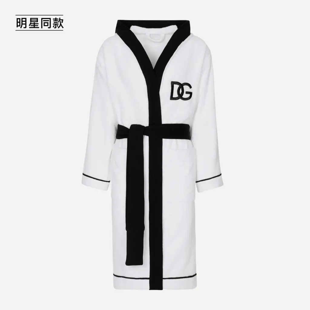 明星同款棉质毛圈织物浴袍