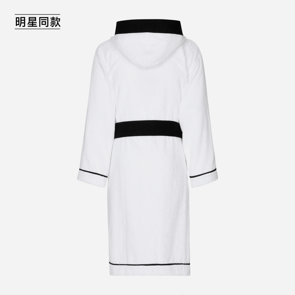 明星同款棉质毛圈织物浴袍2
