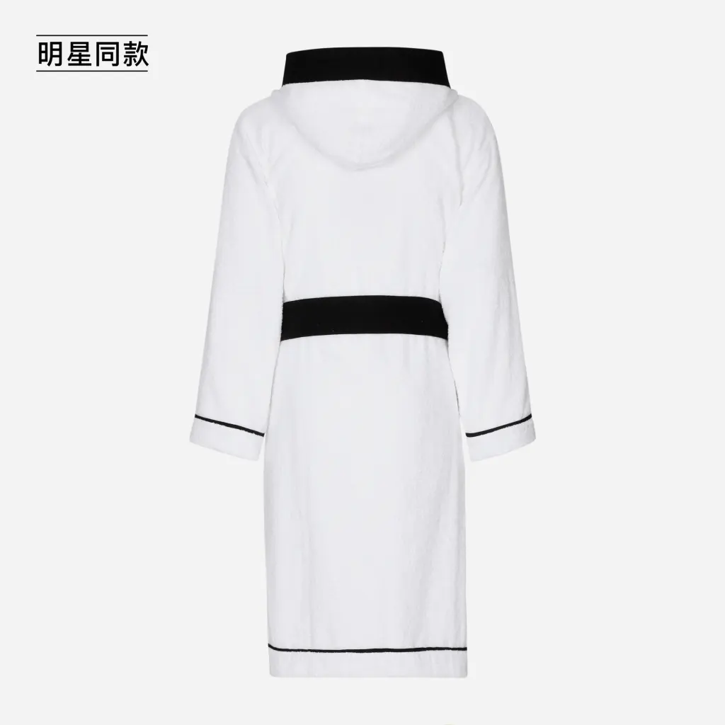 明星同款棉质毛圈织物浴袍