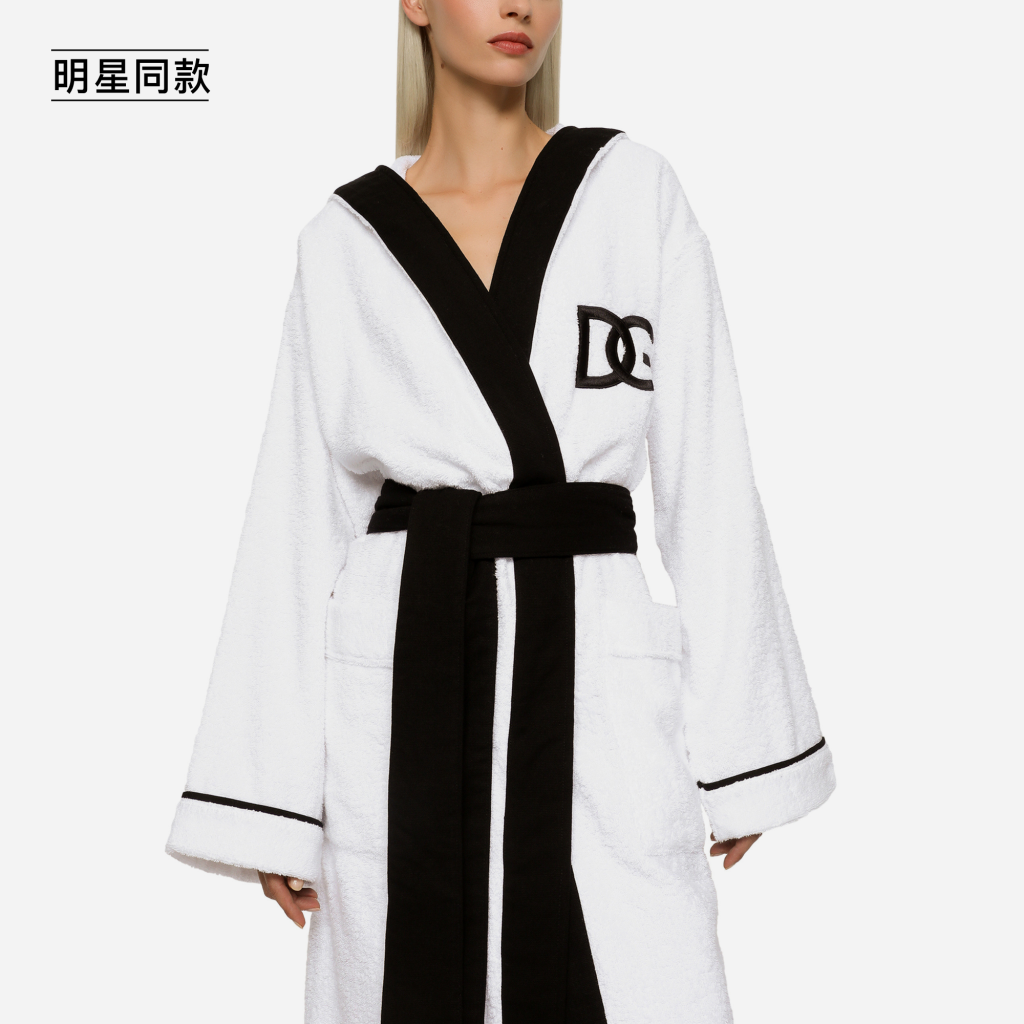 明星同款棉质毛圈织物浴袍5