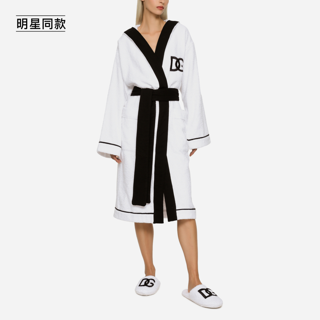 明星同款棉质毛圈织物浴袍6