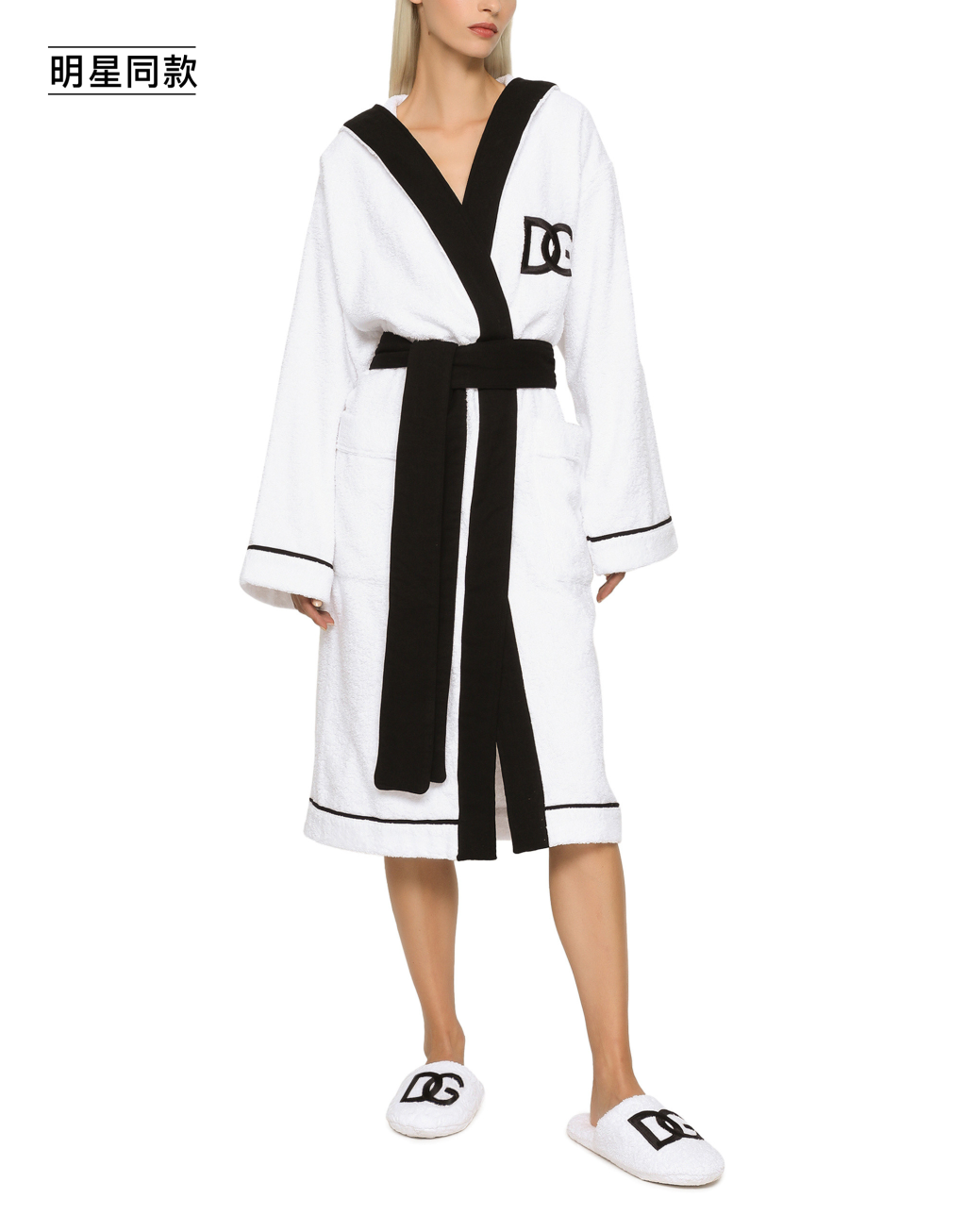 明星同款棉质毛圈织物浴袍7