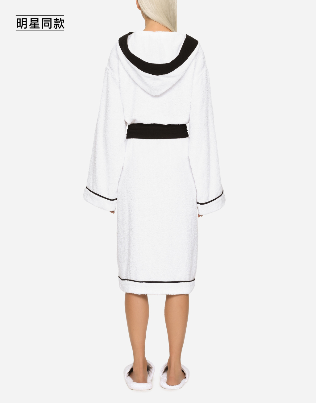 明星同款棉质毛圈织物浴袍4