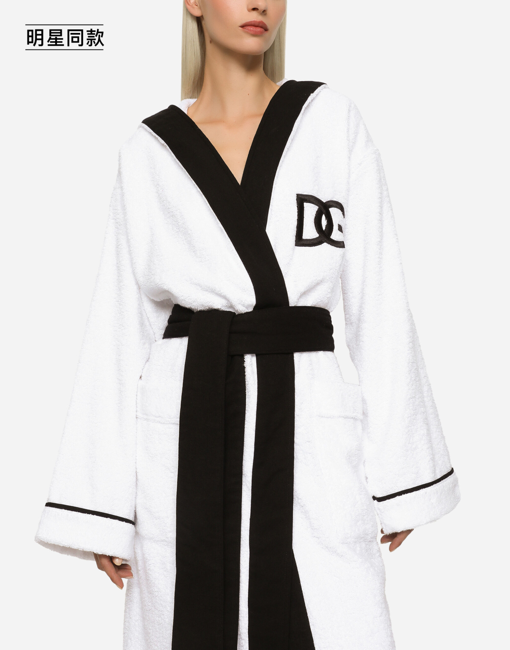 明星同款棉质毛圈织物浴袍5