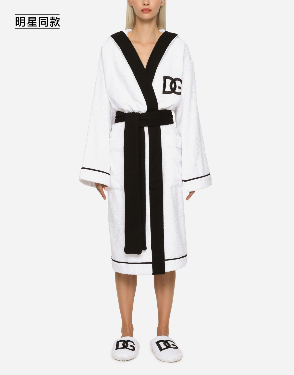 明星同款棉质毛圈织物浴袍3