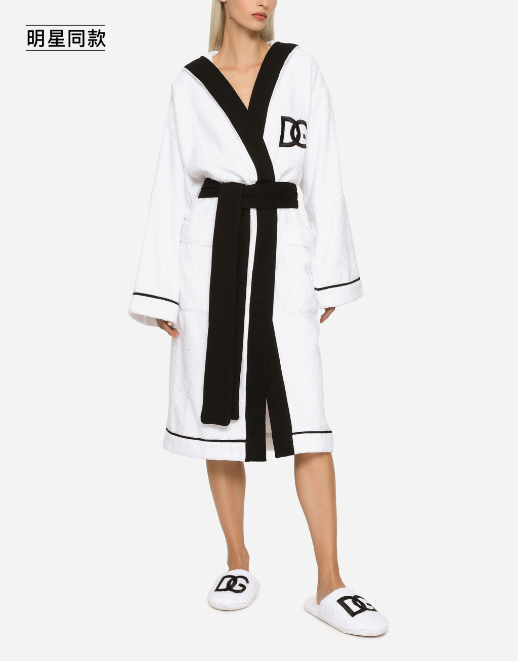 明星同款棉质毛圈织物浴袍6