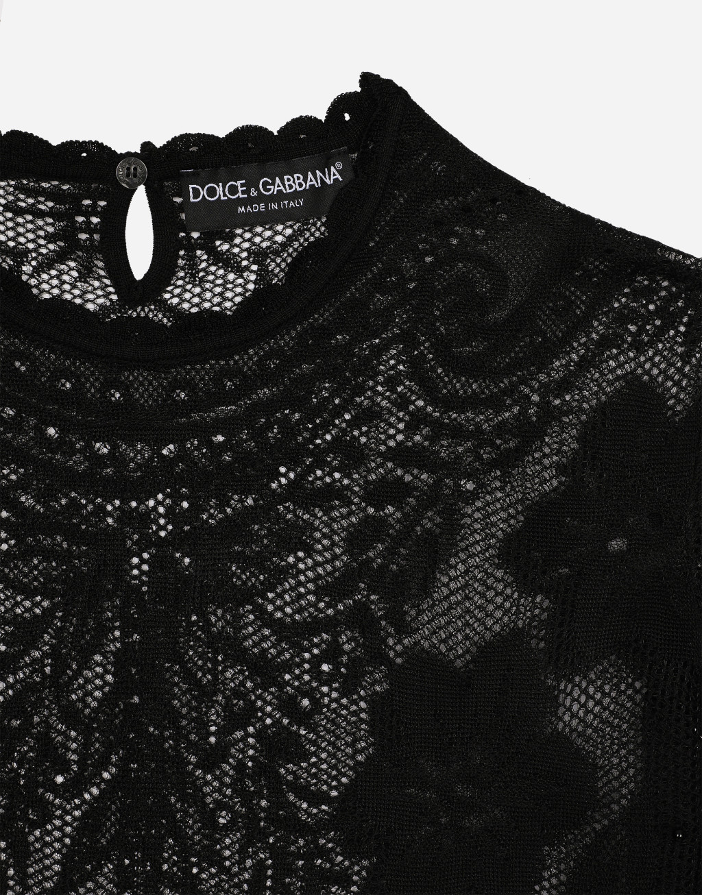 提花蕾丝针织圆领针织衫3