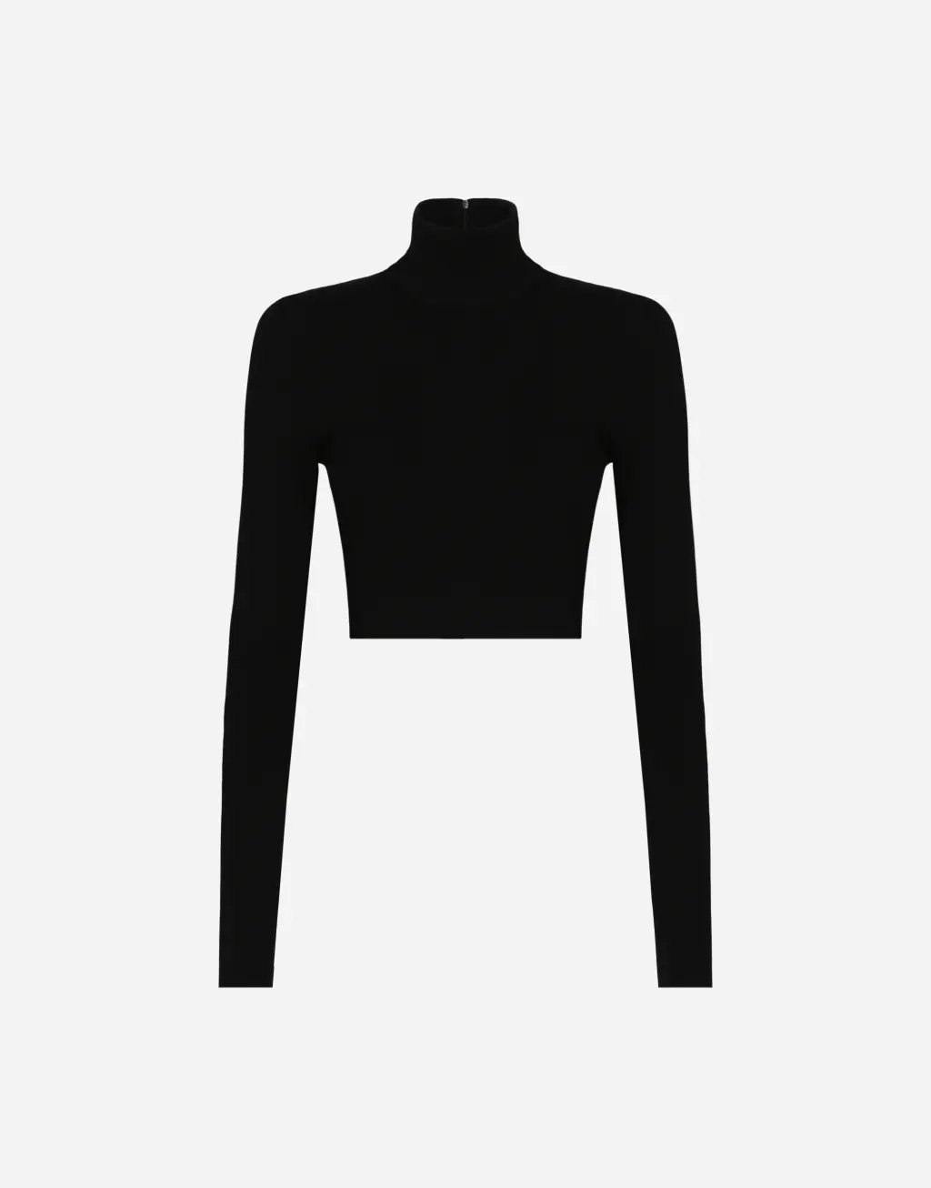 高领短款针织衫