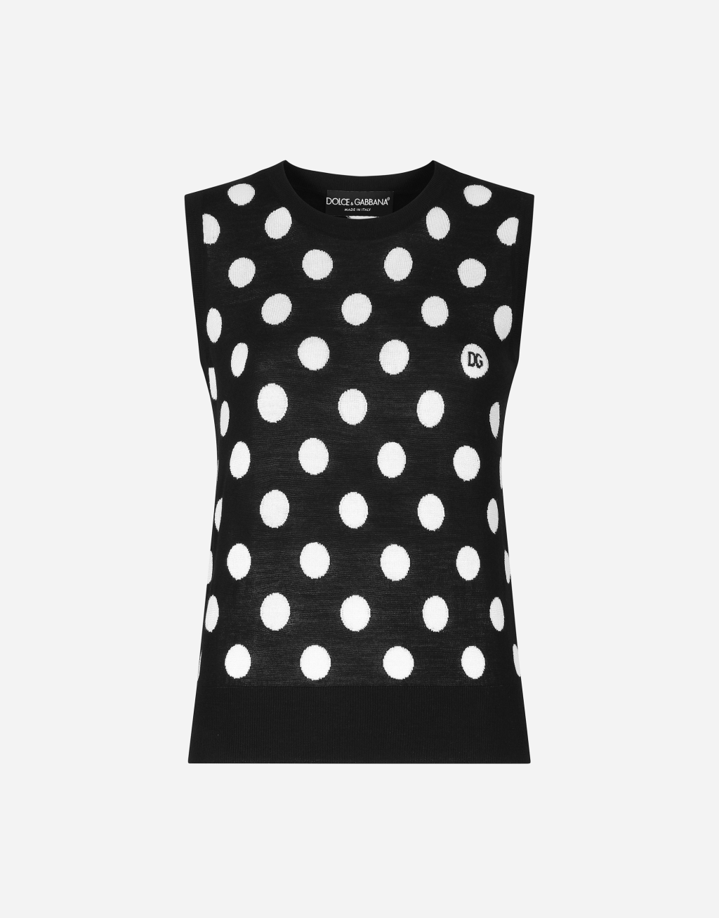 真丝与羊毛波点嵌花背心1