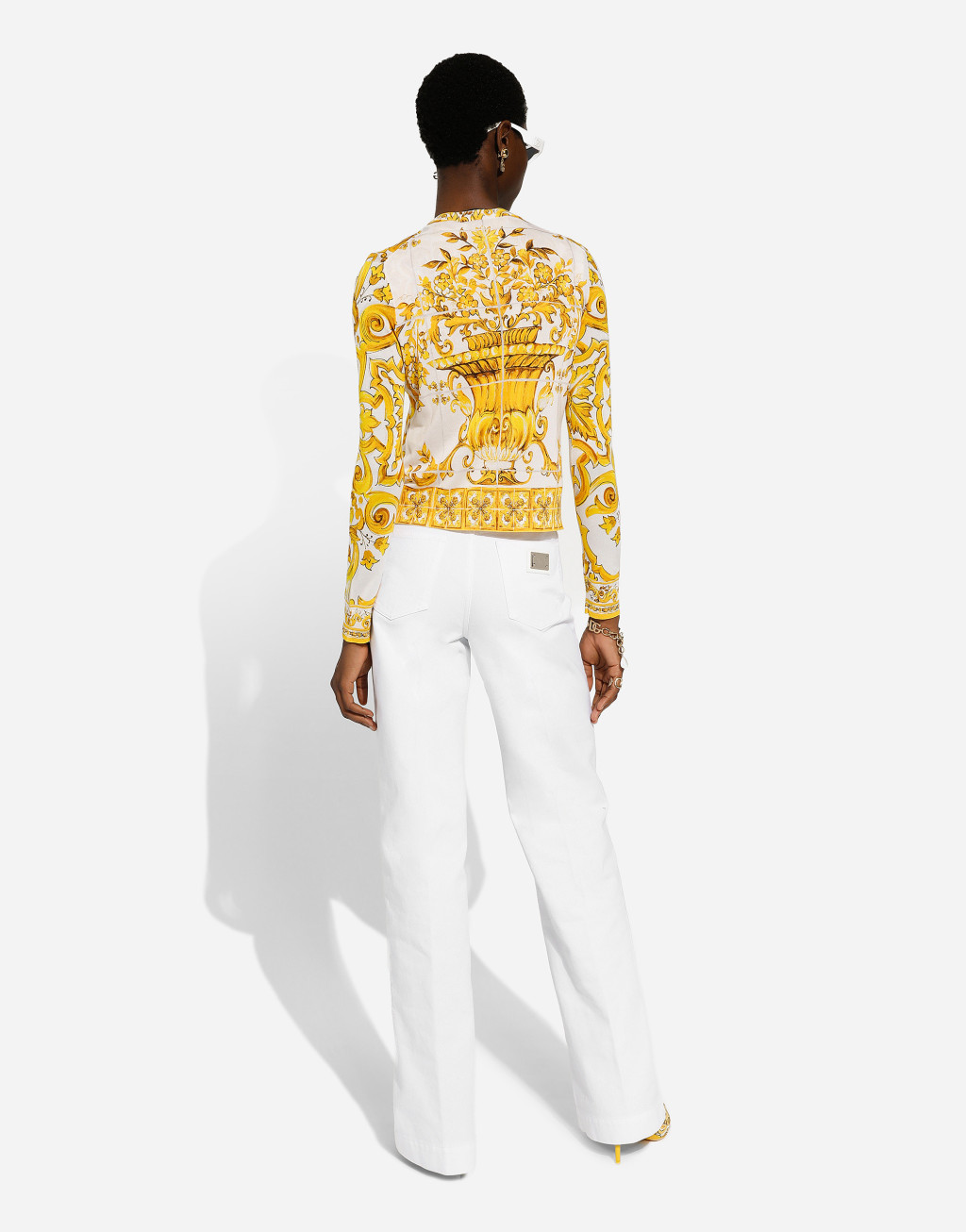 Maiolica 印花真丝长袖开衫3