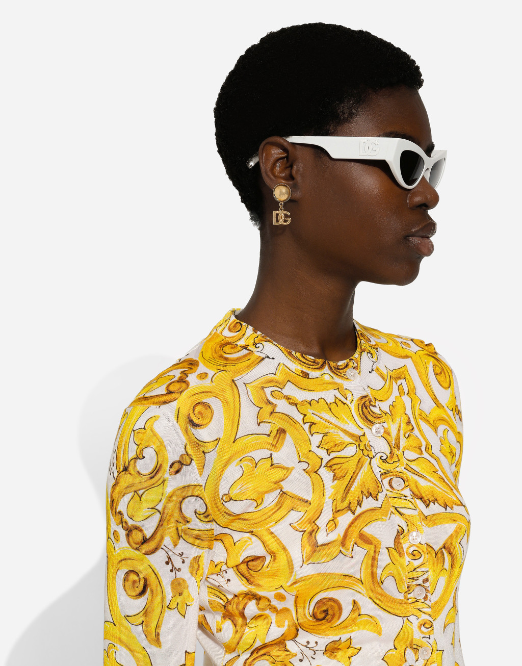 Maiolica 印花真丝长袖开衫4