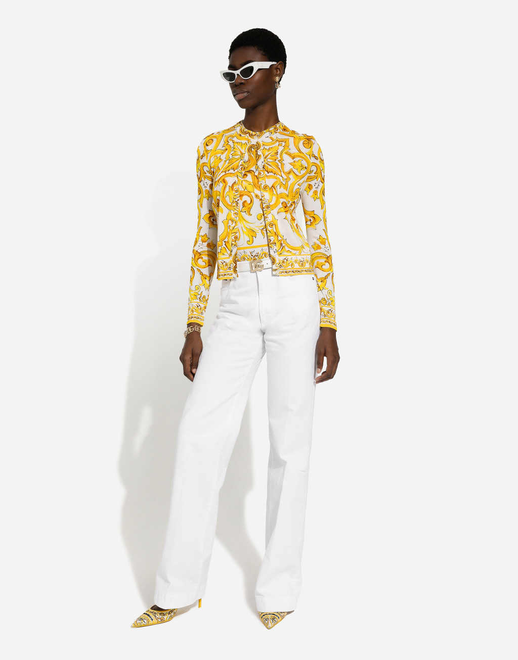 Maiolica 印花真丝长袖开衫6