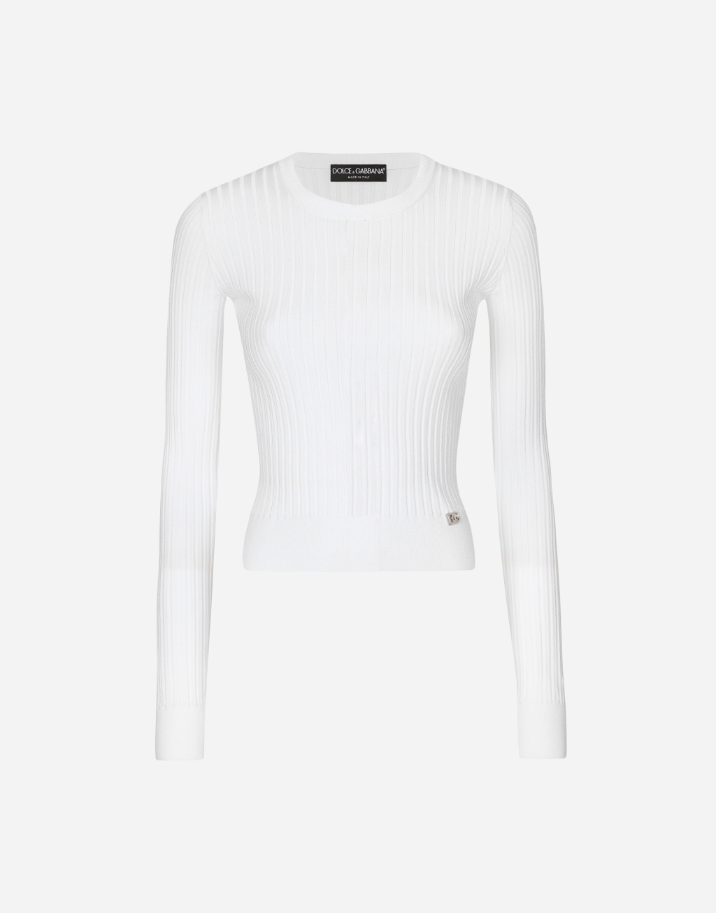 金属 DG 徽标别针粘胶细罗纹针织衫1